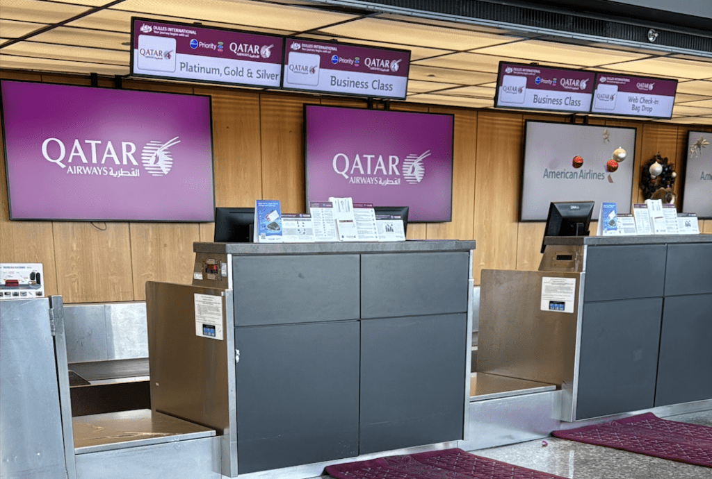Qatar Airways Business Class Checking At Washington Dulles IAD